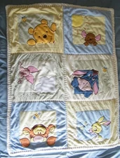 Kids Line Disney Baby Winnie The Pooh Patchwork Baby Blanket Quilt Comforter