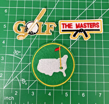 Lot of 3 GOLF PGA TOUR MASTERS PATCH / PATCHES Logo Iron-on Or Sew