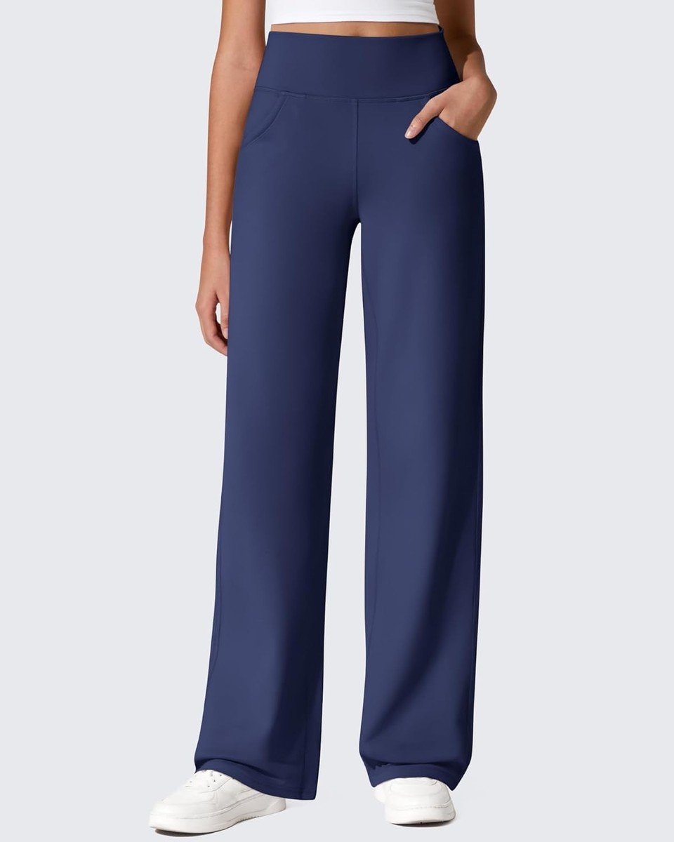 G4Free Yogabroek met wijde pijpen voor dames, losse casual joggingbroek