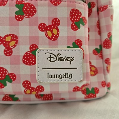 Loungefly Disney Minnie Mouse Strawberry Gingham Backpack  display picture 2