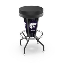 NCAA - Lighted Kansas State Swivel Bar Stool College Team Logo