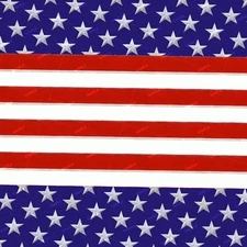 Vertically Oriented Embroidered US Flag- 18"x46" Hydrographic Film Hydro Dipping