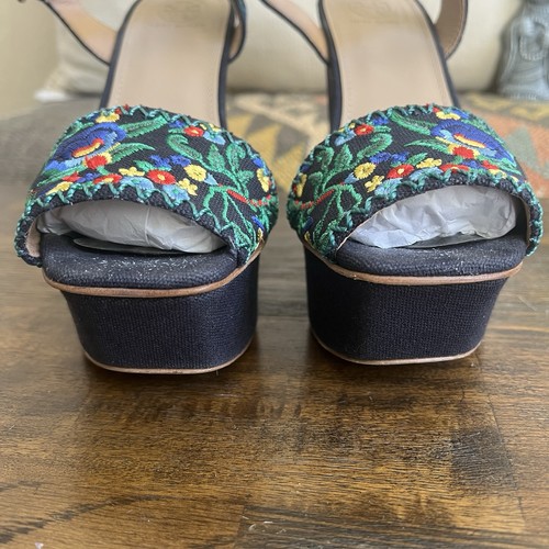 Tory Burch Sonoma Plateau-Keilsandalen mit Blumenstickerei US7 - Bild 5 von 16