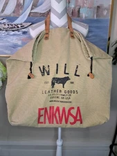 Will Leather Goods Graphic Canvas Tote Bag
