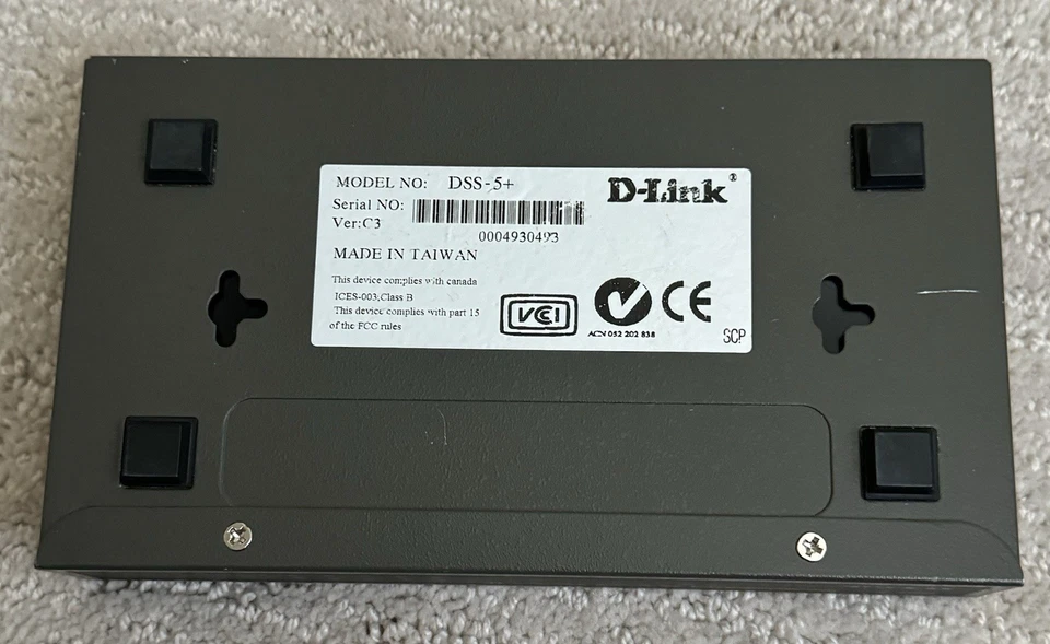 Mini conmutador Ethernet D-Link DSS-5+ 5 puertos II 10/100 conmutador Fast Ethernet Foto 4 de 4