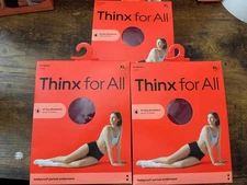 Thinx for All Leakproof Period Underwear Hi-Waist Size XL - Rhubarb 3 Pack