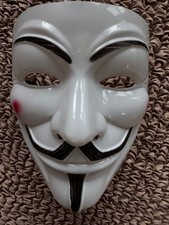 V for Vendetta White Mask Fawkes Anonymous Halloween Cosplay Costume