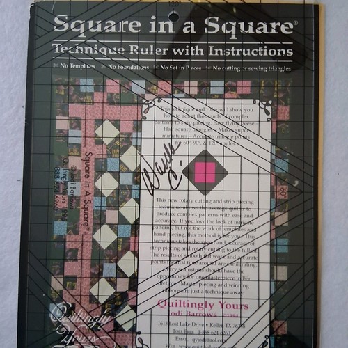 Square in a Square Technique Ruler & Instructions Jodi Barrows Quiltingly Yours