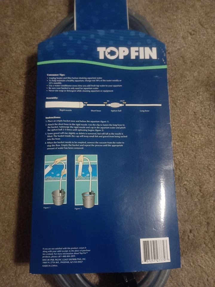 TOP FIN SMALL GRAVEL VACUUM GRAVEL CLEANER FOR SMALL AQUARIUM 1-10 GALLON - Image 4 of 4