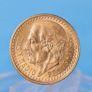 Mexico 2 5 Pesos 1945 Hidalgo 2 0833 Gramm 900 Gold Vz (Nr49)