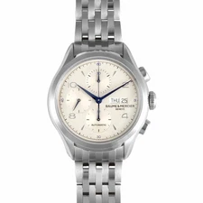 Baume & Mercier BM MOA10123 Clifton Chronograph Automatic Silver Men's SS