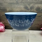 New ListingVintage Pyrex Colonial Mist 402 Mixing Bowl Blue With White Flowers 1.5 L