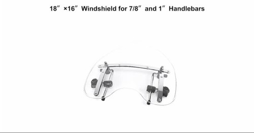 18"x16" Large Clear Windscreen Windshield For Triumph Bonneville America - Video 1 von 1