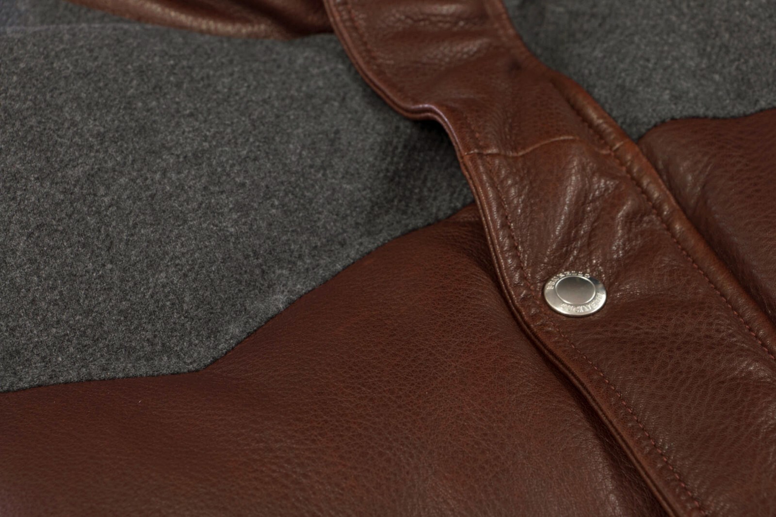 NWT$6495 Brunello Cucinelli Leather + Cashmere Blend Down Puffer 