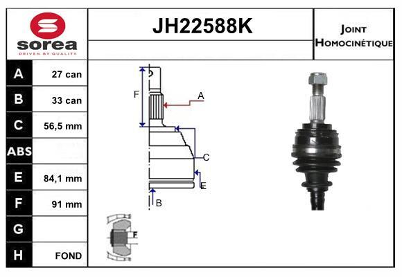 Jeu de joints arbre de transmission SNRA JH22588K solution contre jeu mécanique de cardan
