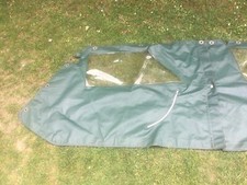 Vintage Army Green Canvas Poss WWII Vehicle Side Panel Curved Zip 2window Panels