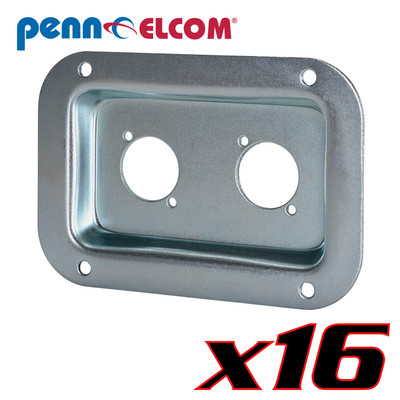 16 Penn Elcom D0604Z Dish 2 Neutrik D Speakon NL2/NL4 PennBrite 3-1/2'' x 5-1/8''