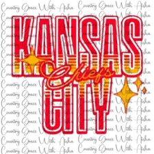 Sublimation Print Chiefs KC Football Ready to Press Paper Ink Heat Transfer