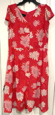 Talbots Midi Dress 12P Floral Short Sleeve Dress