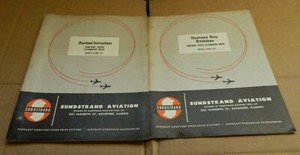 Vtg 1956 Sundstrand Aviation Overhaul Instructions & Parts Breakdown Books 