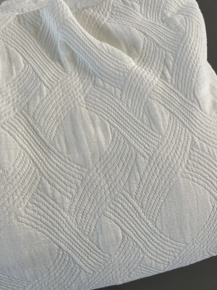 Precioso Cobertor Frette 100% Algodón King Beige Off White $1590 Foto 2 de 4