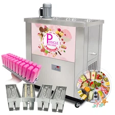 Kolice Commercial 4 Slim Molds Ice Popsicle Machine,Ice Lollipop Machine,Ice Bar