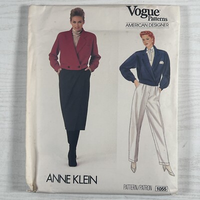 Vogue Schnittmuster 1055 Jacke Hose Rock Anne Klein Größe 12 U/C FF