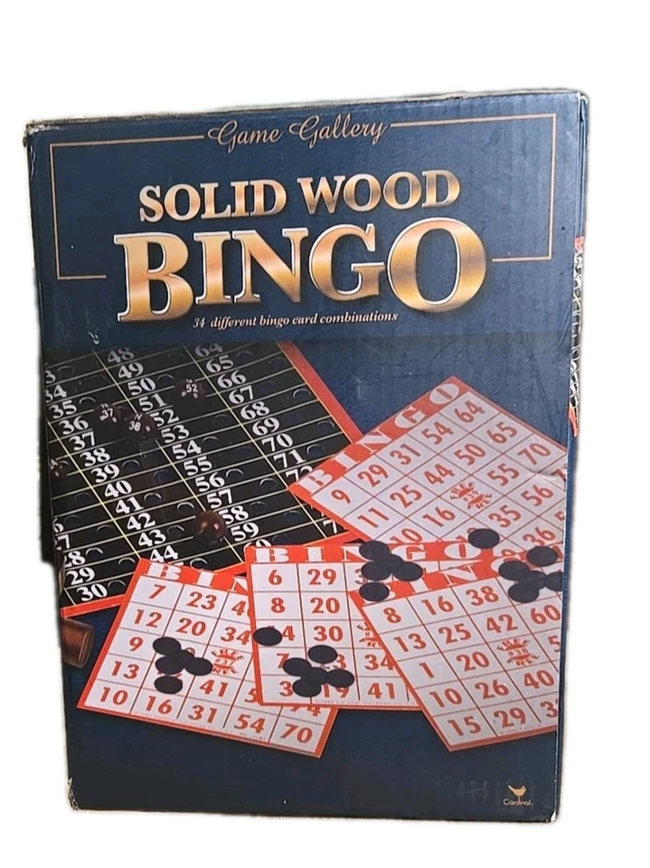 Galería de juegos bingo de madera maciza 34 diferentes combinaciones de cartas bolas de madera marcadores Foto 2 de 4