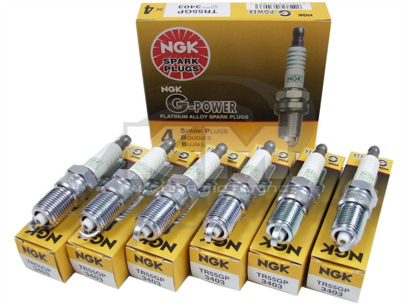 SET OF 6 NGK 3403/TR55GP G-POWER PREMIUM PLATINUM SPARK PLUGS