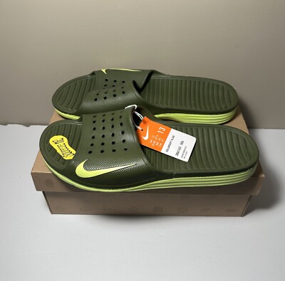 Nike Solarsoft Slide Men's Size 13 Slides Sandals Green/Volt 386163306 *RARE*