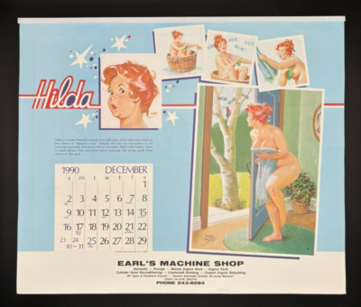 Vintage Hilda (artist Duane Bryers) 1990-91 Complete Calendar w/ hanger - New