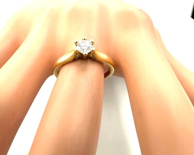 Bague Or 18 Carats Avec Diamant Solitaire 0,25 Ct - Or Blanc - Taille 52 - Magnifique !