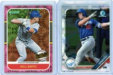 * WILL SMITH * 2019 BOWMAN CHROME RC # 91 + 2021 DONRUSS HIGHLIGHTS PINK HOLO
