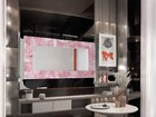 20"x24" Rose Quartz Gemstone Bathroom Wall Mirror Living Room & Office Decors