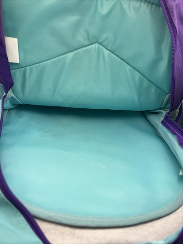 Disney Frozen Backpack Book School Bag - Elsa Sequins Large 16x12x5 Blue Purple - Picture 9 of 13