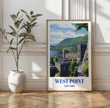 West Point New York Travel Poster - Historic Military Academy Wall Art