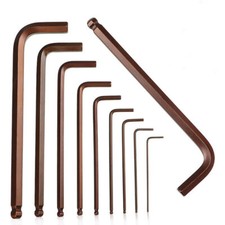 Llave Allen de brazo largo extremo de punta de bola llave hexagonal llave Allen forma L 1,5 mm-14 mm métrica