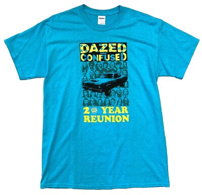 Dazed And Confused 20th Year Reunion Austin Film Society T-shirt Size Large Blue