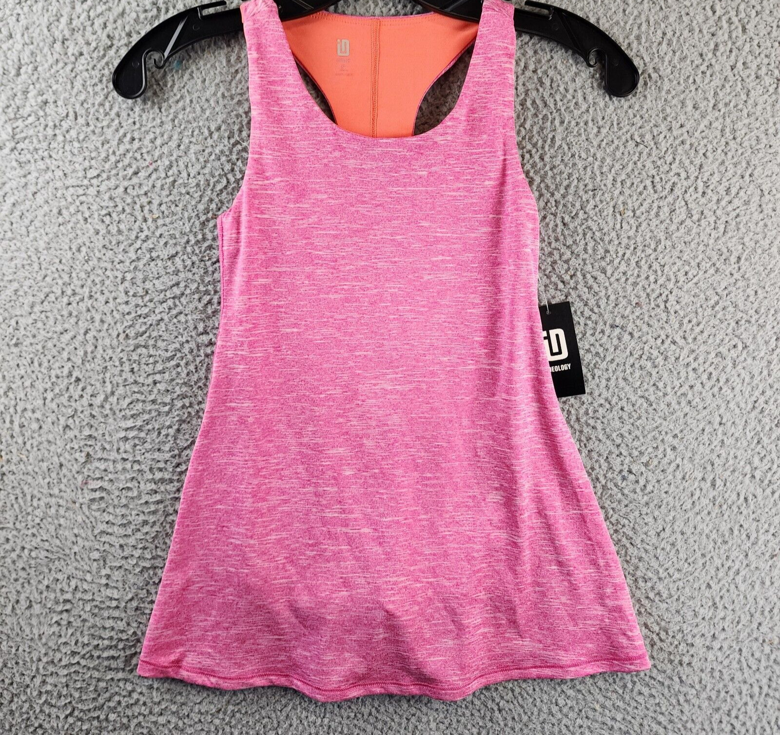 Тренировочное платье ID Ideology без рукавов для больших девочек Pink Shock Heather Racerback