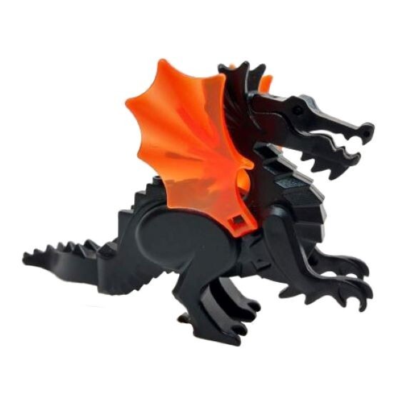 Lego 6129c04 Castle ✨Dragon, Classic with Trans-Neon Orange Wings