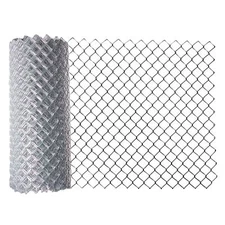 ALEKO Galvanized Steel 50 ft Chain Link Fence 12.5 Gauge Fabric Silver