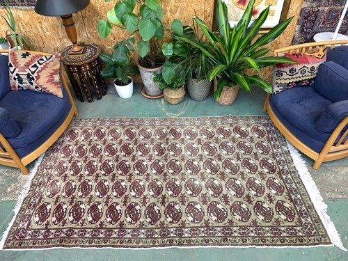 Vintage Turkish Rug 225x131 cm shabby carpet Central Anatolian Medium