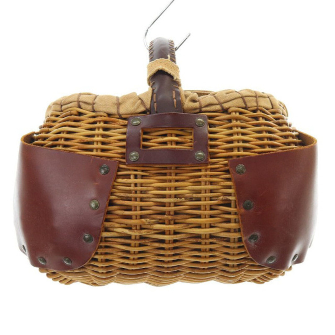 Evagos EBAGOS red rattan basket bag handbag brown SR Used 