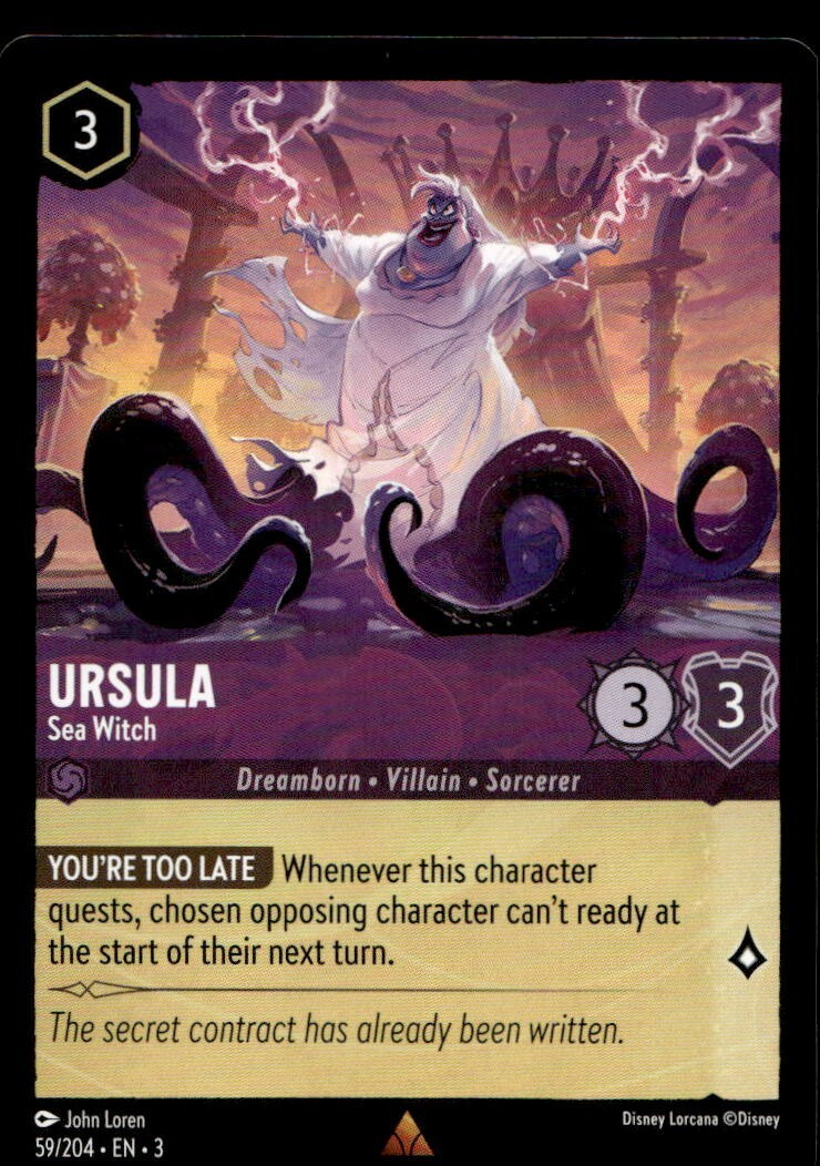 Ursula Sea Witch #59 Disney  Lorcana Into the Inklands NM X1