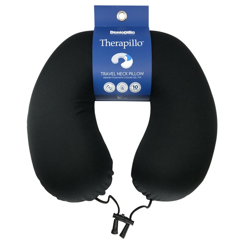DUNLOPILLO Therapillo Premium Gel Memory Foam Neck Travel Pillow NEW