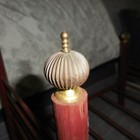 Antique Handmade Wooden Doll Bed Frame with Decorative Finials — photo 5