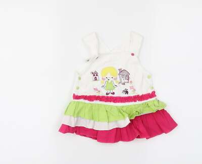 Mädchenkleid weiß Polyestermischung Größe 0-3 Monate