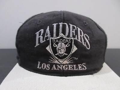 VINTAGE Los Angeles Raiders Hat Cap Snap Back Black NFL Football