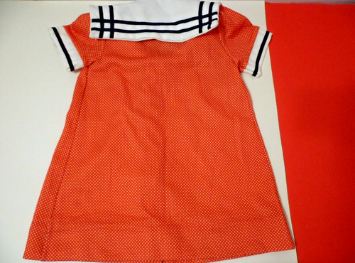 VTG TODDLER RED WHITE BLUE SAILOR DRESS 1970'S SIZE 4-5 GIRL CHILD CLOTHES - Picture 4 of 4