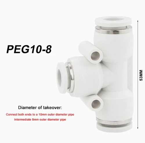 PU/PY/PE Series Tracheal Connector Outer Diameter 4/6/8-16MM For PU/Nylon Hose - Picture 42 of 45